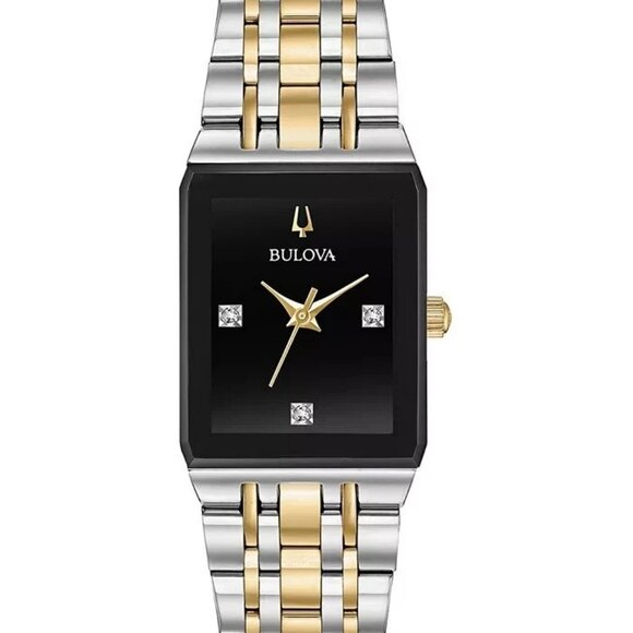 Bulova Women's Futuro Diamond Accent Quartz Silver Watch 20MM 98P185 - Picture 1 of 4